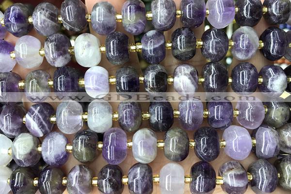 PUMP05 15 inches 9*12mm pumpkin amethyst gemstone beads