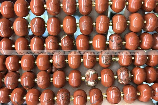 PUMP08 15 inches 9*12mm pumpkin red jasper beads