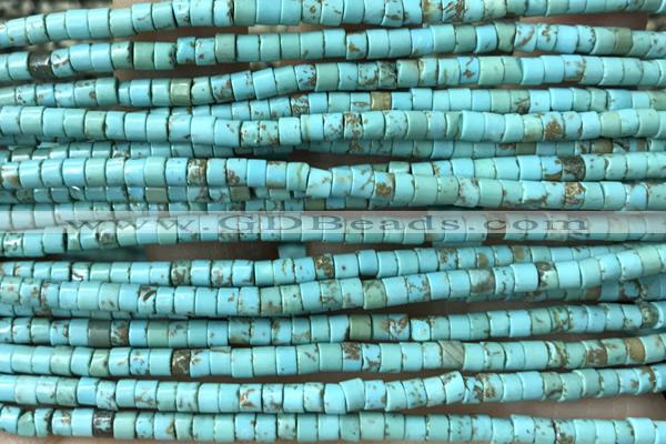 ROND122 15 inches 2*3mm heishi turquoise gemstone beads