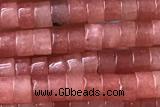 ROND124 15 inches 2*3mm heishi jade gemstone beads