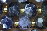 ROND144 15 inches 6*8mm faceted rondelle iolite gemstone beads