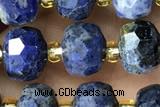 ROND145 15 inches 6*8mm faceted rondelle dumortierite gemstone beads