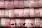 ROND39 15 inches 2*4mm heishi pink wooden jasper beads