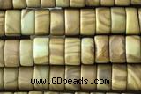 ROND49 15 inches 2*4mm heishi wooden jasper gemstone beads