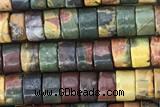 ROND50 15 inches 2*4mm heishi picasso jasper gemstone beads