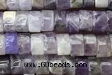 ROND52 15 inches 2*4mm heishi dogtooth amethyst gemstone beads