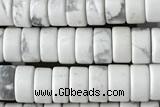 ROND72 15 inches 2*4mm heishi white howlite gemstone beads