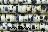 ROND76 15 inches 2*4mm heishi dalmatian jasper gemstone beads