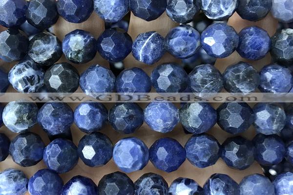 SODA02 15 inches 10mm faceted round sodalite gemstone beads