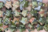 STAR19 15 inches 16mm star unakite gemstone beads