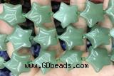 STAR33 15 inches 20mm star green aventurine gemstone beads