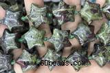 STAR37 15 inches 20mm star dragon blood jasper beads