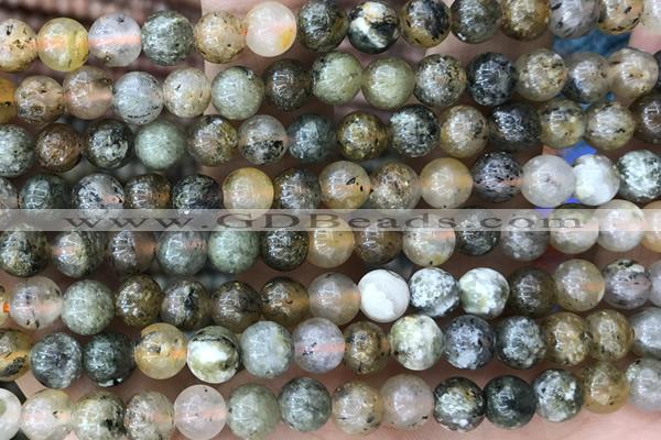 SUNS01 15 inches 6mm round silver sunstone gemstone beads