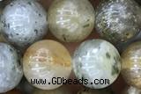 SUNS02 15 inches 8mm round silver sunstone gemstone beads