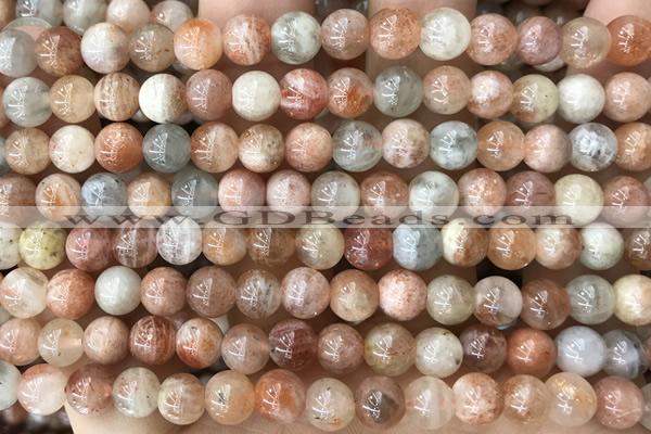 SUNS10 15 inches 6mm round golden sunstone gemstone beads