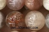 SUNS12 15 inches 9mm round golden sunstone gemstone beads