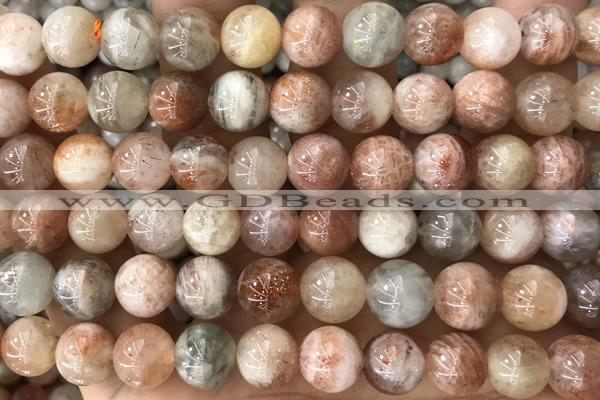 SUNS12 15 inches 9mm round golden sunstone gemstone beads