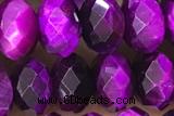 TIGE07 15 inches 5*8mm faceted rondelle purple tiger eye beads