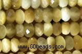 TIGE09 15 inches 2*4mm faceted rondelle golden tiger eye beads