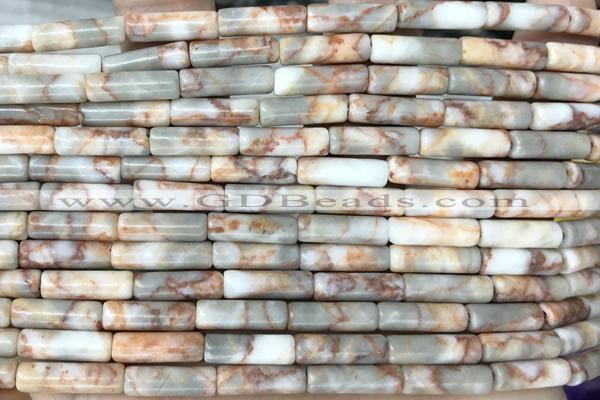 TUBE10 15 inches 4*13mm tube jasper gemstone beads