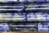 TUBE17 15 inches 4*13mm tube blue spot stone gemstone beads