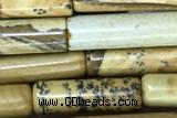 TUBE20 15 inches 4*13mm tube picture jasper gemstone beads