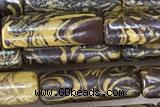 TUBE23 15 inches 4*13mm tube elephant skin jasper gemstone beads