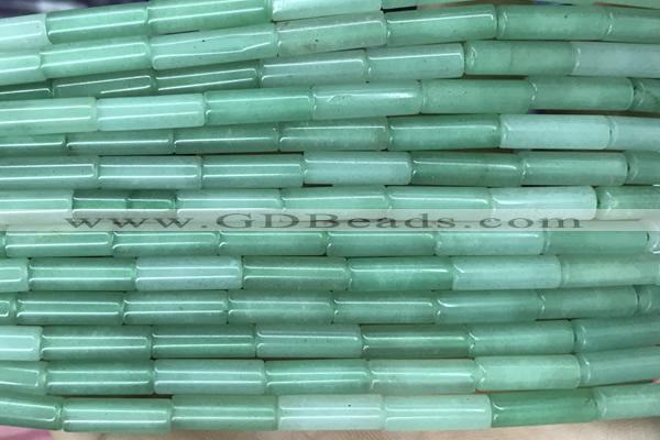 TUBE34 15 inches 4*13mm tube green aventurine gemstone beads