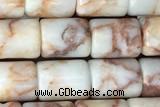 TUBE47 15 inches 6*8mm tube jasper gemstone beads