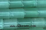 TUBE51 15 inches 6*8mm tube green aventurine gemstone beads