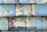 TUBE53 15 inches 6*8mm tube synthetic serpentine jasper gemstone beads