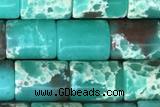 TUBE54 15 inches 6*8mm tube synthetic sea sediment jasper gemstone beads