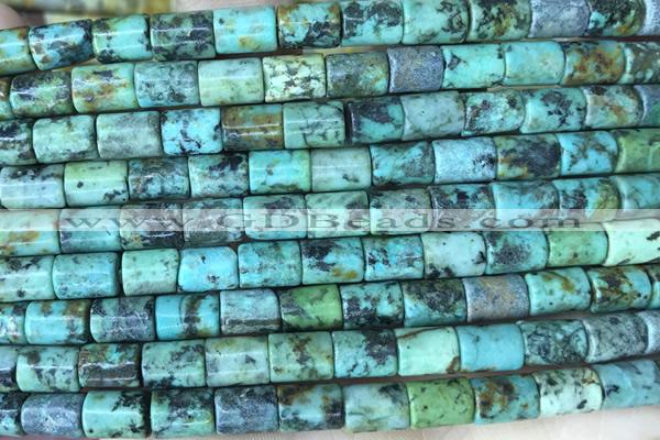 TUBE64 15 inches 6*8mm tube african turquoise gemstone beads