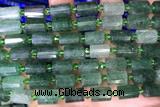 TUBE75 15 inches 8*12mm faceted tube strawberry quartz beads