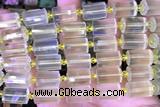 TUBE81 15 inches 10*14mm faceted tube lemon quartz beads