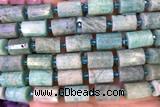 TUBE83 15 inches 10*14mm faceted tube amazonite gemstone beads