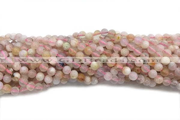 AGAT215 15 inches 6mm round sakura agate gemstone beads