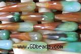 AGAT294 15 inches 12*50mm faceted teardrop rainbow agate beads