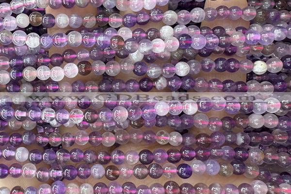 AMET06 15 inches 4mm round amethyst gemstone beads