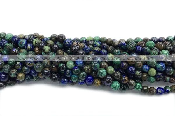 AZUR02 15 inches 6mm round azurite gemstone beads