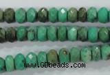 CAA103 15.5 inches 5*8mm faceted rondelle grass agate gemstone beads