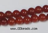 CAA111 15.5 inches 8mm round red agate gemstone beads wholesale