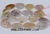 CAA1124 15.5 inches 25*35mm - 30*40mm freeform sakura agate beads