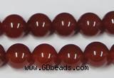 CAA113 15.5 inches 12mm round red agate gemstone beads wholesale