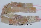 CAA1131 15.5 inches 30*40mm rectangle sakura agate gemstone beads