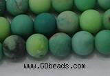 CAA1151 15.5 inches 6mm round matte grass agate beads wholesale