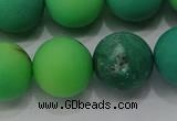 CAA1153 15.5 inches 10mm round matte grass agate beads wholesale