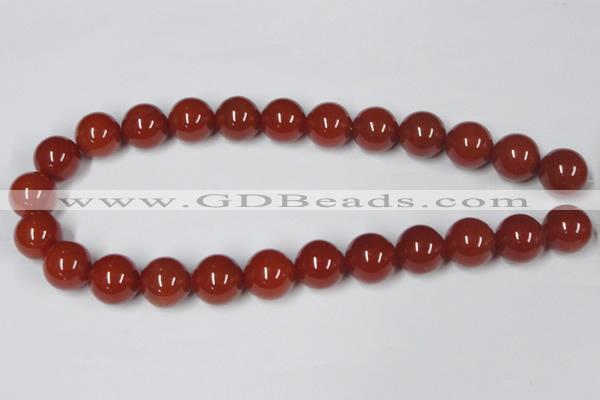 CAA116 15.5 inches 18mm round red agate gemstone beads wholesale