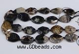 CAA1199 15.5 inches 20*25mm - 25*35mm faceted freeform sakura agate beads