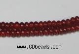 CAA121 15.5 inches 3*5mm rondelle red agate gemstone beads